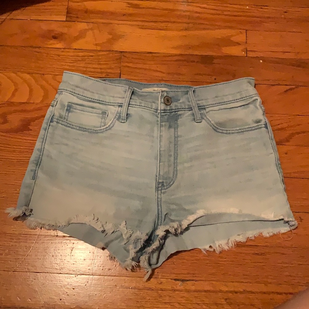 High waisted jean shorts